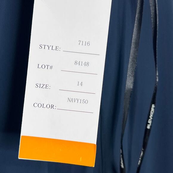 Bill Levkoff Harmoni Chiffon Navy Blue Bridesmaid Formal Dress Size 14 - Picture 6 of 9